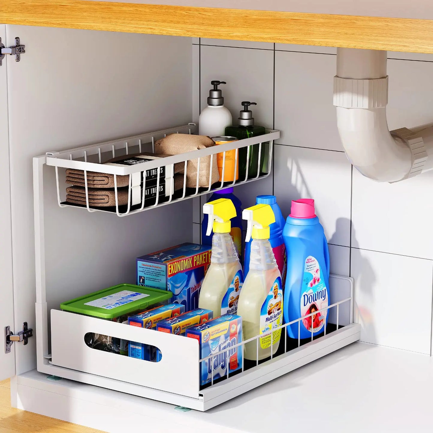 Organizador Extraíble Bajo Fregadero de 2 Niveles
