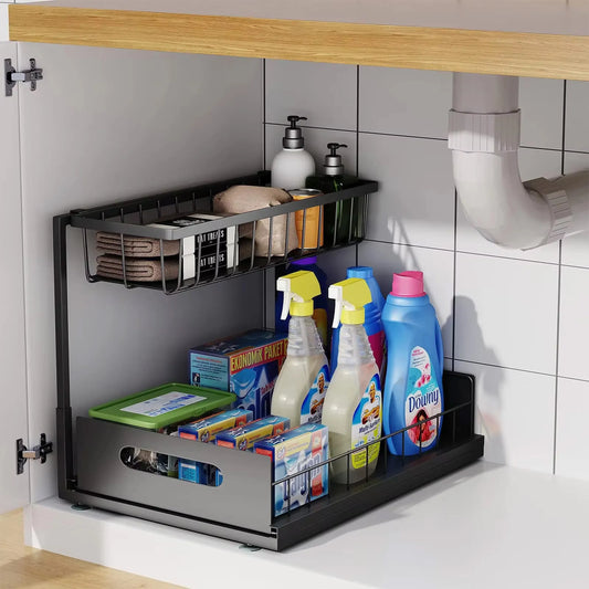 Organizador Extraíble Bajo Fregadero de 2 Niveles