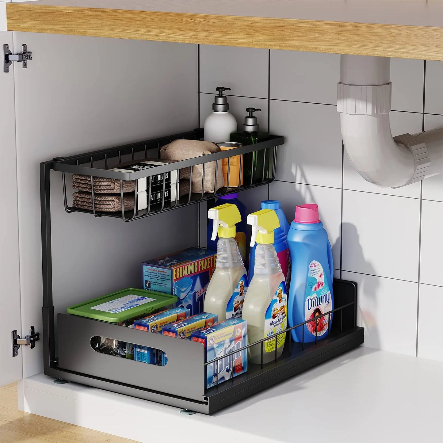 Organizador Extraíble Bajo Fregadero de 2 Niveles