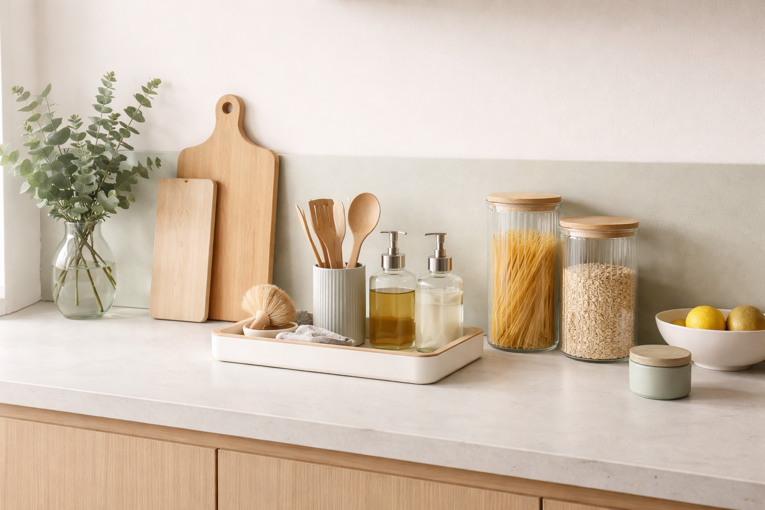 Escena de cocina organizada
